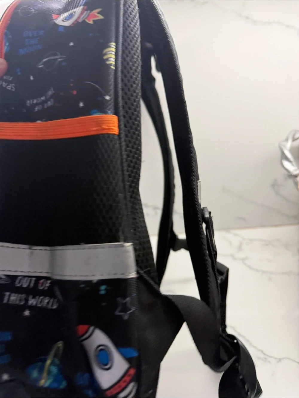 Kids Rocket Backpack - Black with Orange Trim